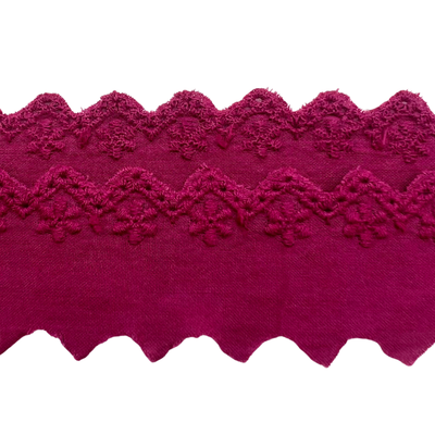 Festonspitze 35mm fuchsia