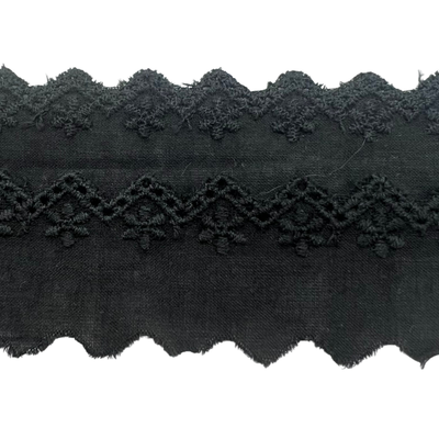 Festonspitze 35mm schwarz