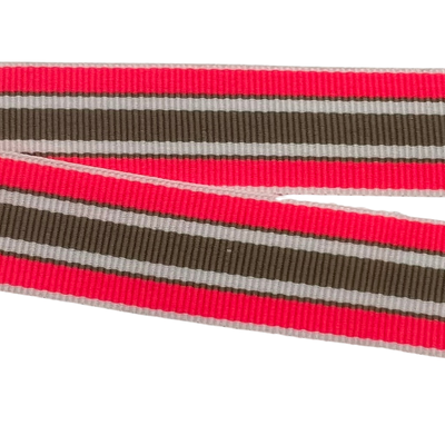 Ripsband 20mm weiß, pink, braun
