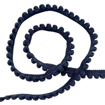 Pomponborte 12mm grau