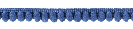 Pomponborte 12mm jeansblau