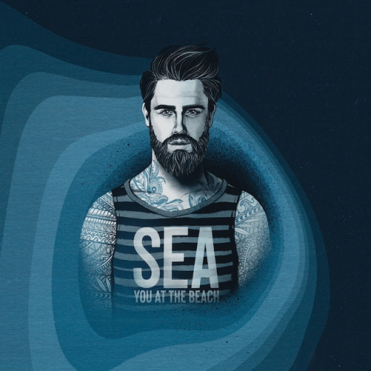 SWAFING • Sea You Panelstoff California von Thorsten Berger in blau