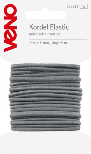 Veno Elastic Kordel SB 3,0mm grau