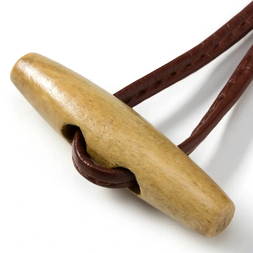 Knebelverschluss, 15 x 5cm, braun