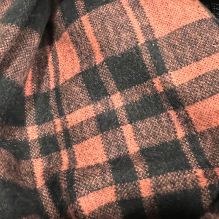 karierter Loopschal aus Jacquard Jersey in terracotta