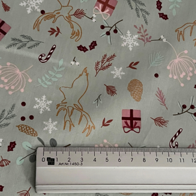 Baumwolle Weihnachtsmotive - mint