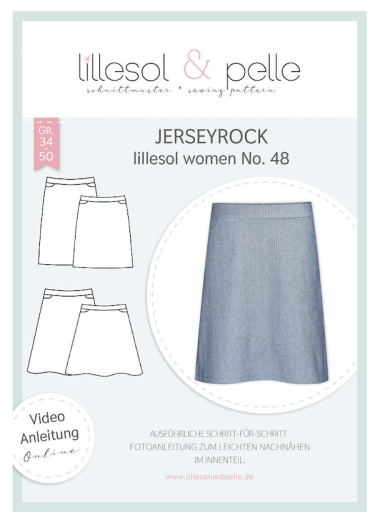 Lillesol & Pelle Papierschnittmuster DAMEN No. 48 Jerseyrock   • Gr. 34 - 50