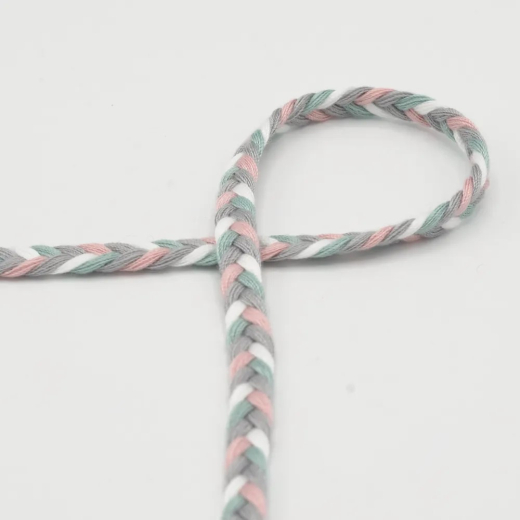 Flachkordel Multicolor 8mm old rose (fb.513)