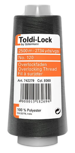 Gütermann Toldilock 2500m - dunkelgrau