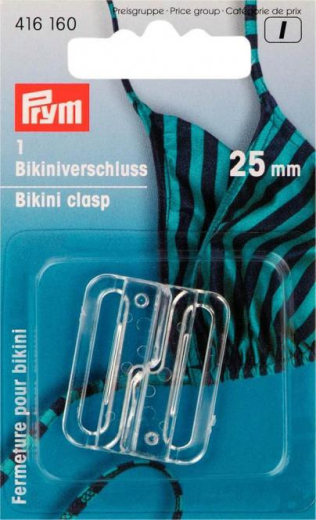 Bikiniverschluss 20mm transparent