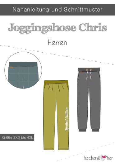 Fadenkäfer Papierschnittmuster Jogginghose Chris HERREN  • Gr. 2XS - 4XL