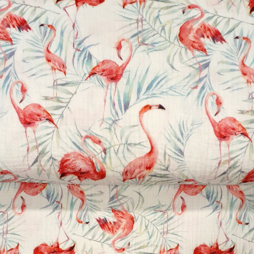 SWAFING • Musselin Double Gauze Thea Flamingos