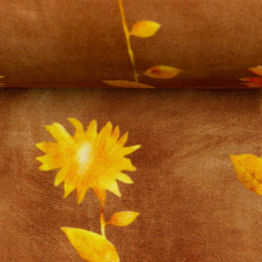 Taira Viskose Webware gelbe Blumen