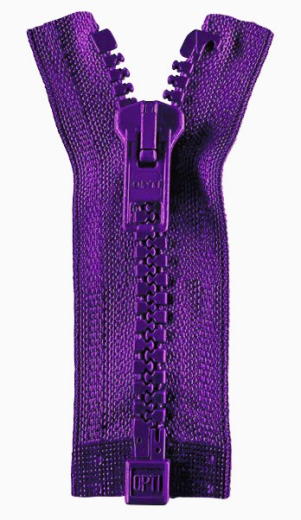 Reißverschluss violett 30cm - teilbar