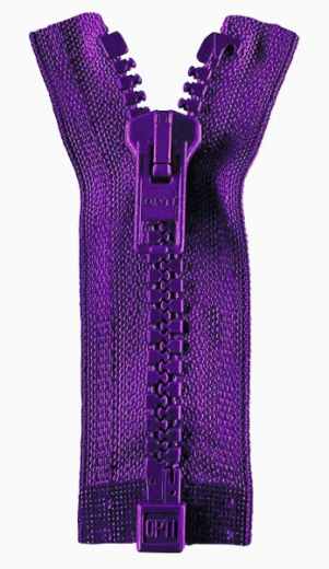 Reißverschluss violett 35cm - teilbar