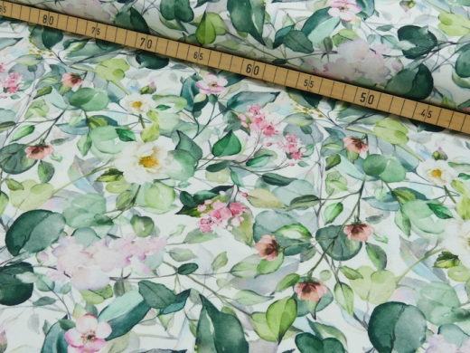 Baumwolljersey - florales Design