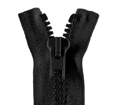 Reißverschluss schwarz 70cm - teilbar