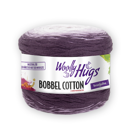 Woolly Hugs BOBBEL cotton 200g  (Fb.22 - lila/flieder/weiß)