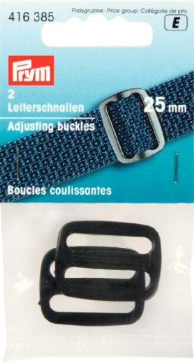 Leiterschnalle 25mm schwarz