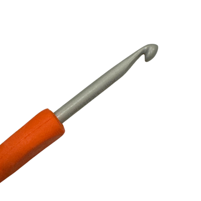 5,00mm Wollhäkelnadel Easy Grip, 14,5cm, silberfarbig