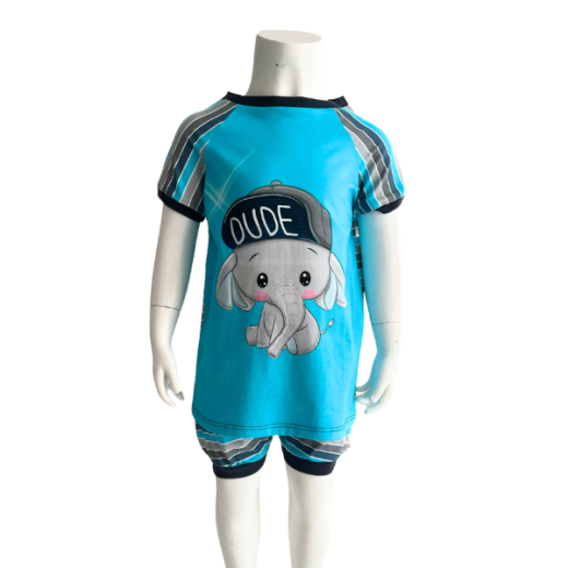 Set aus T-Shirt und kurzer Hose -  Elefant Dude Gr. 104