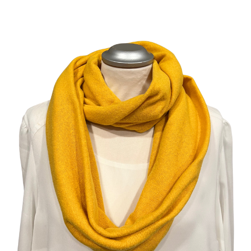 Loopschal senfgelb - italienischer Strickstoff