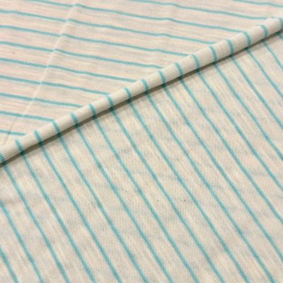 KATIA Fabrics • Slub Jersey Stripes Aqua