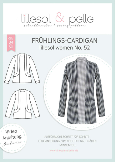 Lillesol & Pelle Papierschnittmuster lillesol women No.52 Frühlings-Cardigan • Gr. 34-50