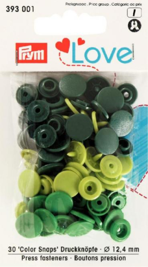 Druckknopf Color Snaps, Prym Love, 12,4mm, grün (393001)