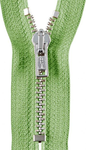Reißverschluss apfelgrün (fb.547) - silber 16cm - nicht teilbar