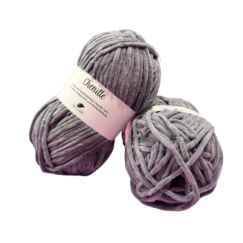 Pro Lana Chenille Garn - uni grau (92)