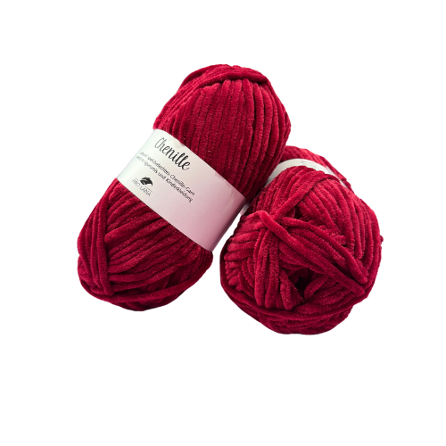 Pro Lana Chenille Garn - uni bordeaux (38)