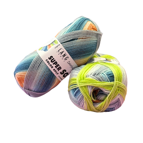 SUPER SOXX 4-FACH/4-PLY - grün/grau/aqua (Fb. 0508)