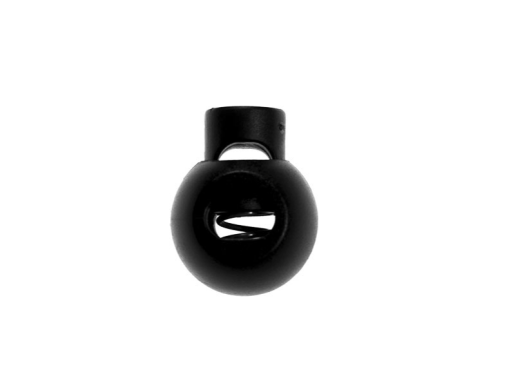 Kordelstopper 1-loch KST 18mm rund schwarz