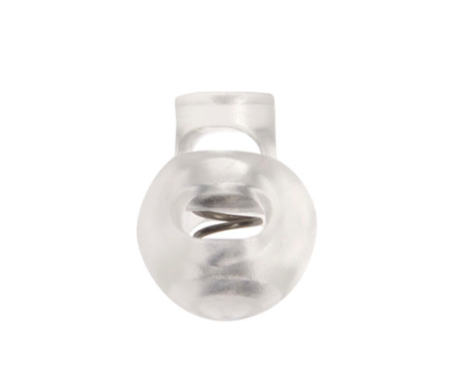 Kordelstopper 1-loch KST 18mm rund transparent