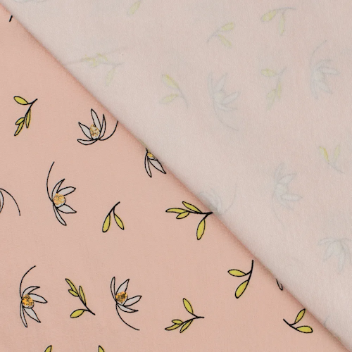 Baumwolljersey Lili dusty pink - Folien Print