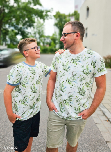 SWAFING • Baumwolljersey Summer - Zweige grau