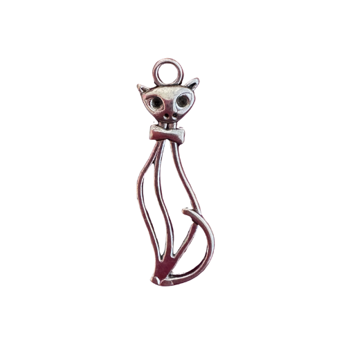 Dekoanhänger Katze in silber
