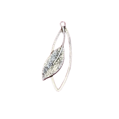 Dekoanhänger Blatt in silber