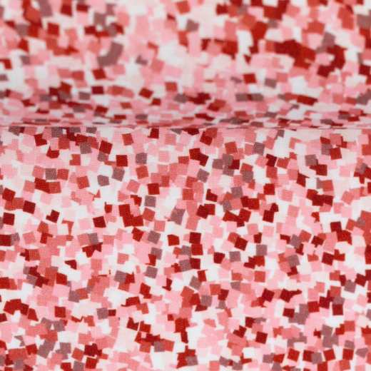40cm Reststück - Svenja Mosaik Rot/Apricot