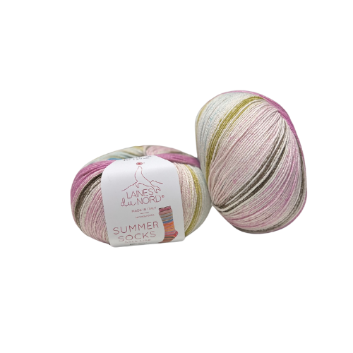 Laines du Nord - Summer Sock (Fb.14/rosa/orange)
