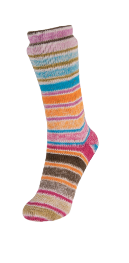 Laines du Nord - Summer Sock (Fb.14/rosa/orange)