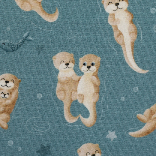 SWAFING • Baumwolljersey Otter - Splish Splash by Mrs Mint Design