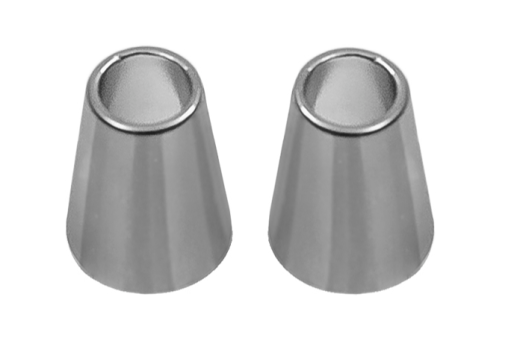 Kordelenden klein konisch silber 6 mm (2 Stück)
