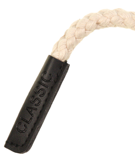 Kordelenden in schwarz Lederimitat Classic klein (2 Stück)