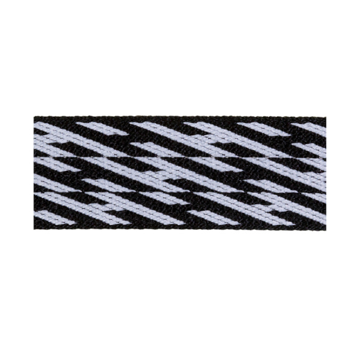 Gurtband Thunder Zig Zag 38mm schwarz-weiß