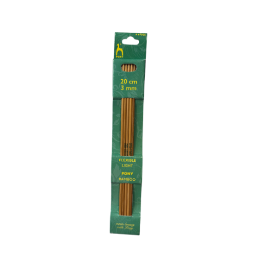 Strumpfstricknadeln Bambus, 20cm, 3,00mm