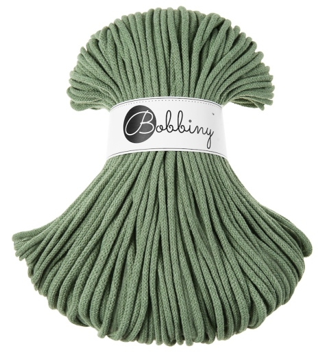 Bobbiny Premium 5 mm Flechtkordeln in Eukalyptus Green