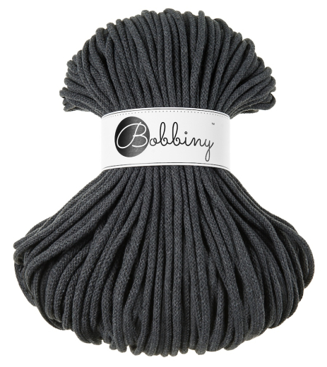 Bobbiny Premium 5 mm Flechtkordeln in Charcoal
