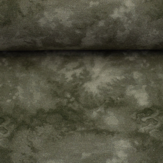 Baumwolljersey - Batik khaki